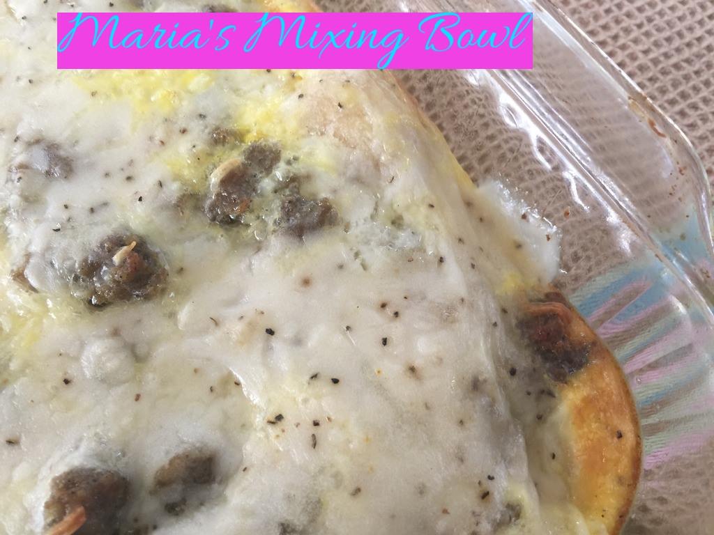 Sausage and Gravy Breakfast Casserole - Maria's Mixing Bowl