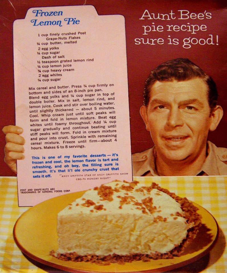 Aunt Bee's Frozen Lemon Pie - Maria's Mixing Bowl