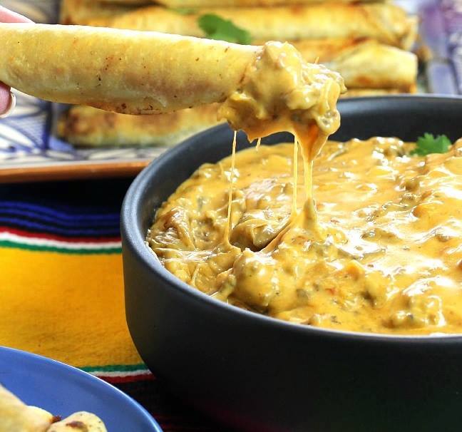 TAQUITO BEEF QUESO DIP Maria's Mixing Bowl