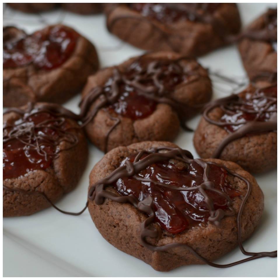VALENTINE CHOCOLATE STRAWBERRY THUMBPRINT COOKIES Maria's Mixing Bowl