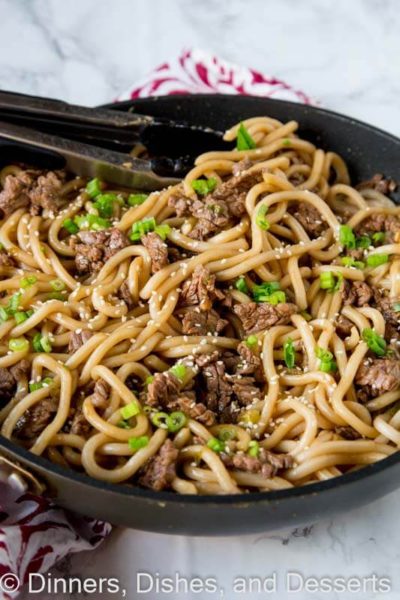 Garlic Beef Noodle Bowls - Maria's Mixing Bowl