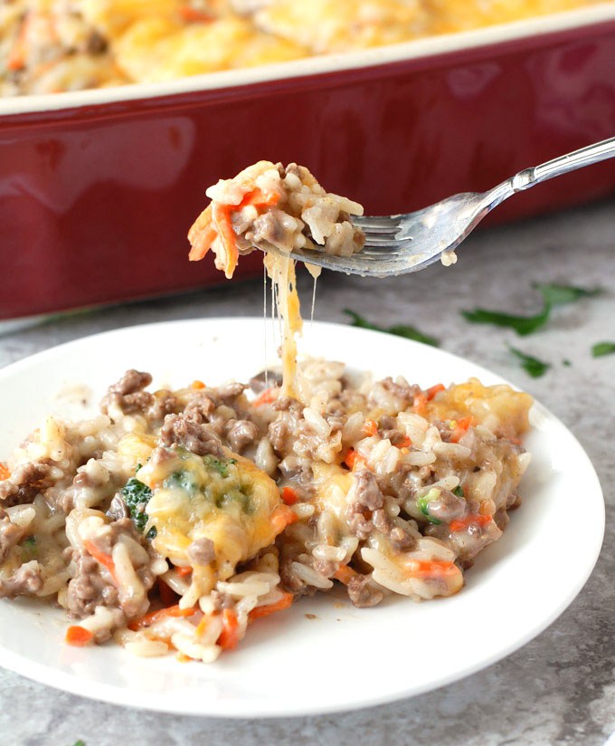 Cheesy Ground Beef And Rice Casserole Marias Mixing Bowl