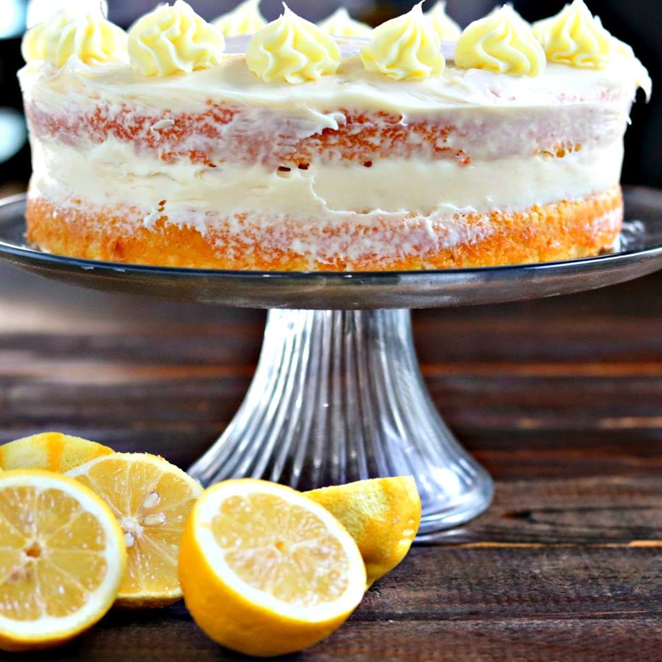Naked Lemon Sour Cream Cake |Kylee Cooks