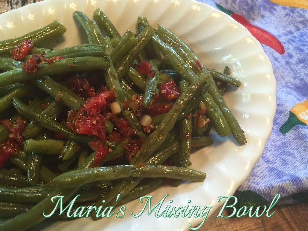 Green Beans with Garlic and Sun-Dried Tomatoes