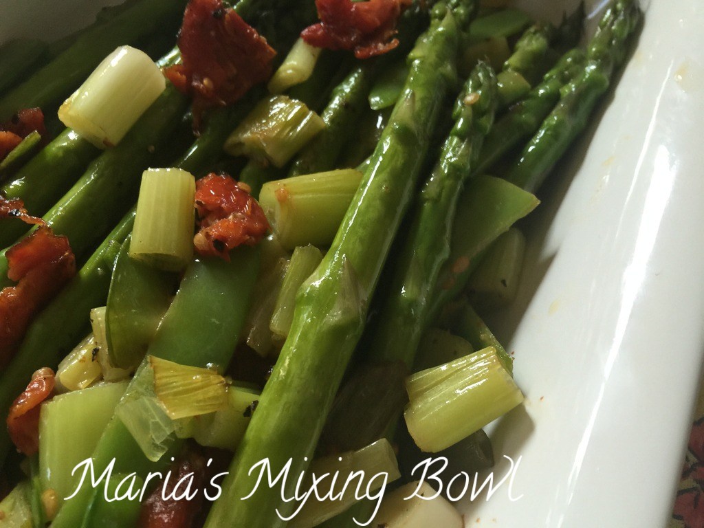 Asparagus with Sun Dried Tomato and Scallion