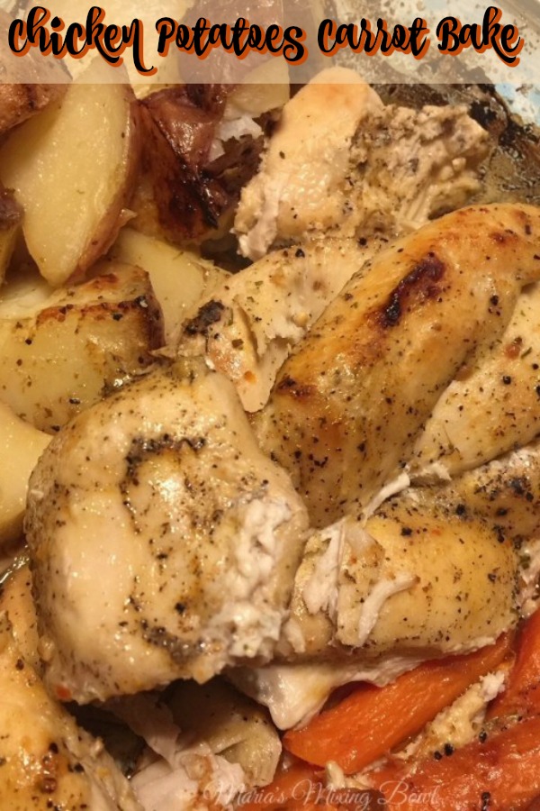 Pollo al horno con zanahorias