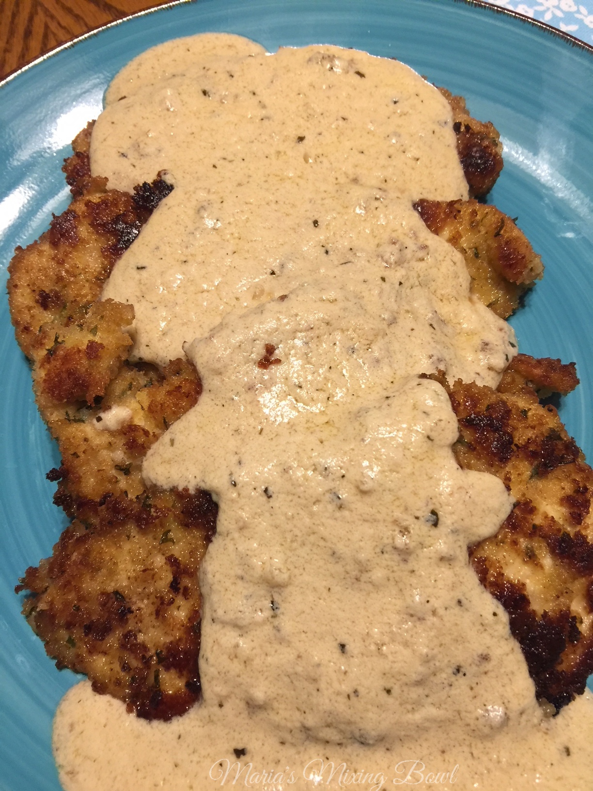 Chicken Cutlets with Mustard Cream Sauce