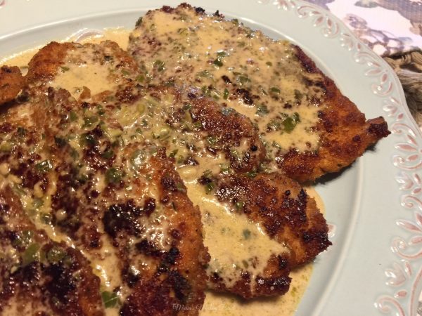 Chicken Cutlets in Creamy Wine Pesto Sauce Chicken Cutlets in Creamy Wine Pesto Sauce