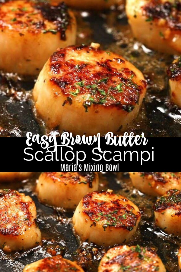 seared scallops in a pan 