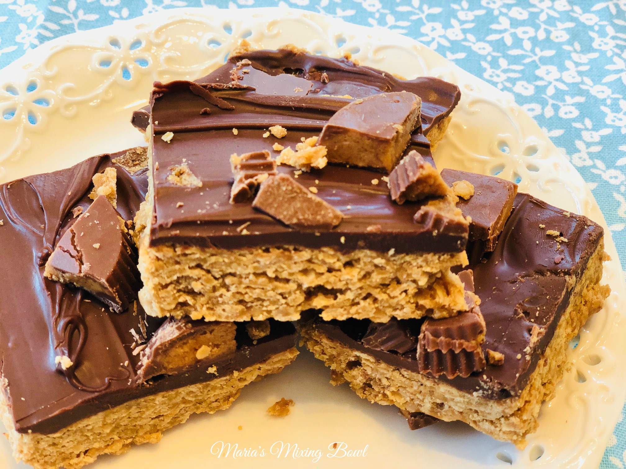 No Bake Peanut Butter Oatmeal Bars