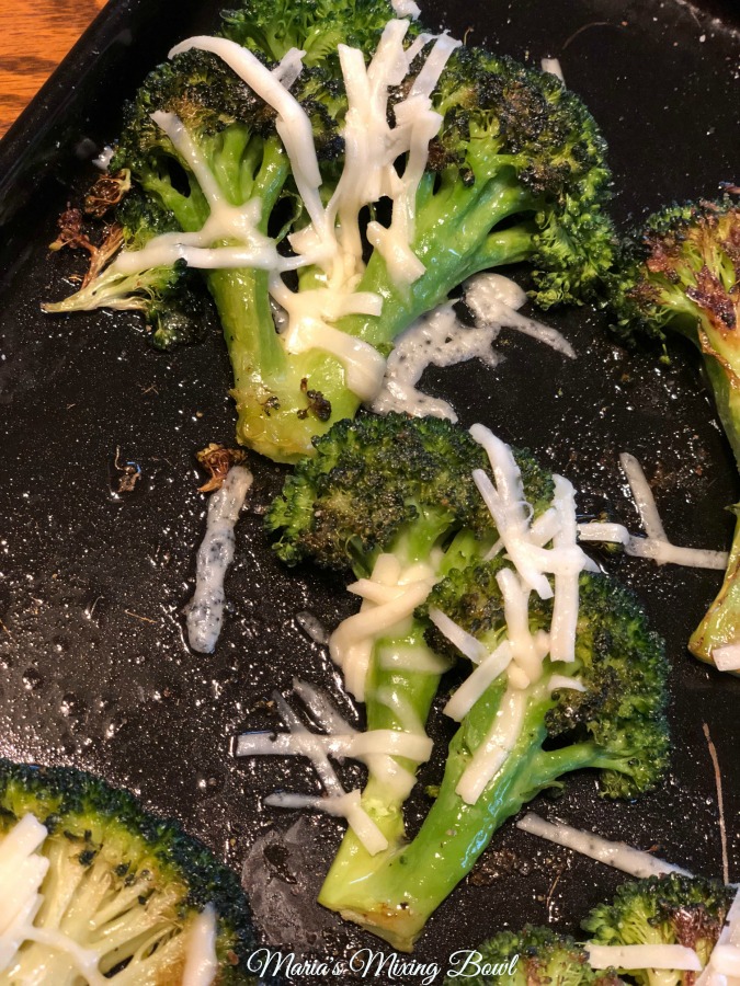 Cheesy Oven Roasted Broccoli