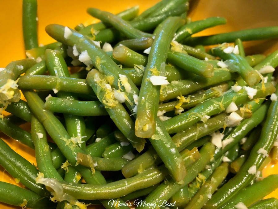 Lemon Butter Green Beans with Parmesan and Garlic