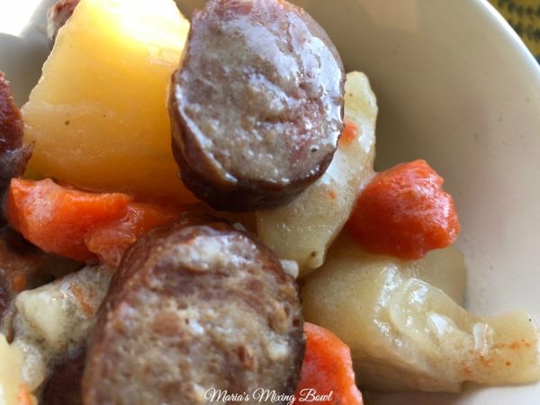 Slow Cooker Sausage Carrots and Potatoes