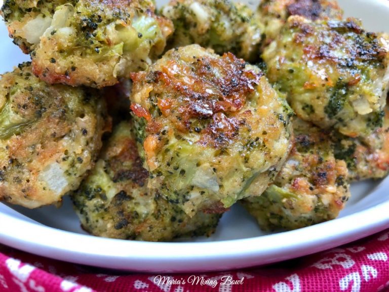 Cheesy Baked Broccoli Bites Maria's Mixing Bowl