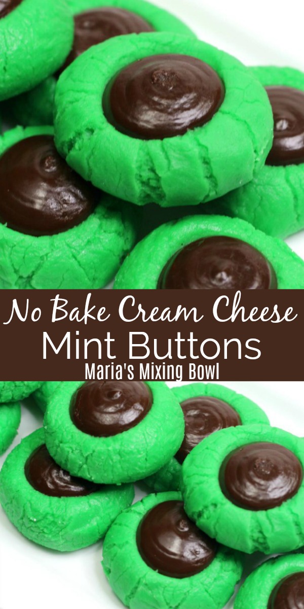 No Bake Cream Cheese Mint Buttons