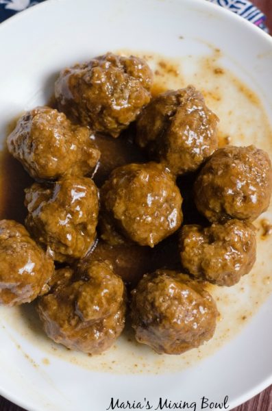 Slow Cooker BBQ Meatballs - Maria's Mixing Bowl