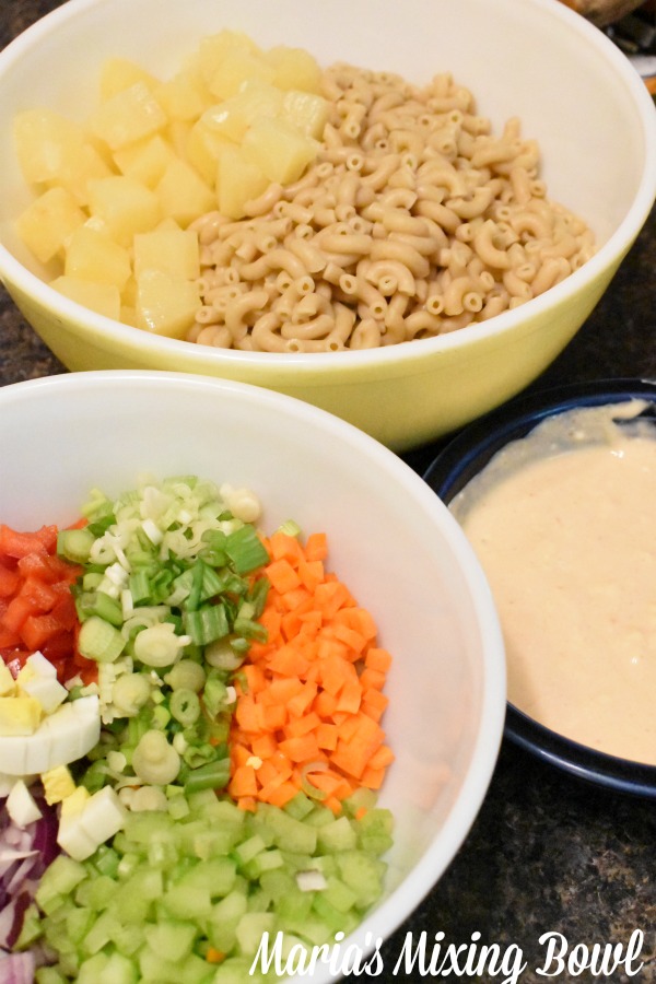 Hawaiian Macaroni Salad Ingredients 