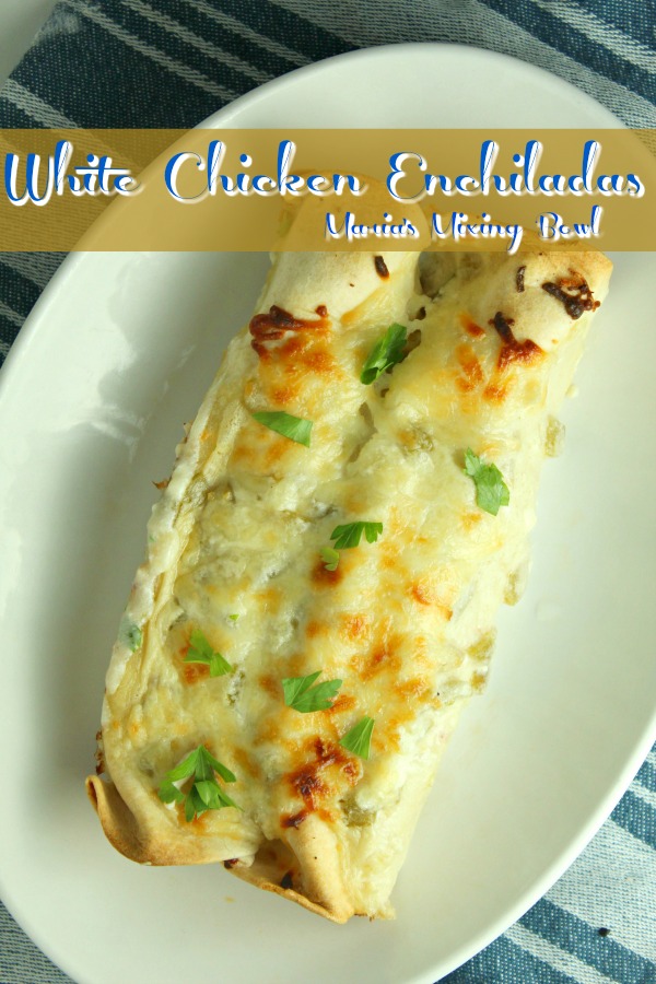 Creamy white Chicken Enchiladas