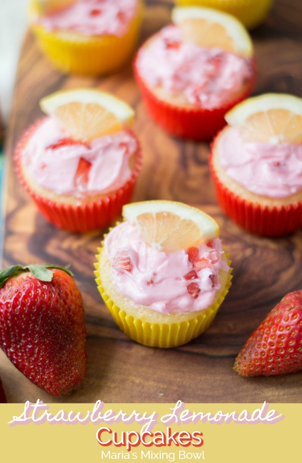 lemonade strawberry cupcakes