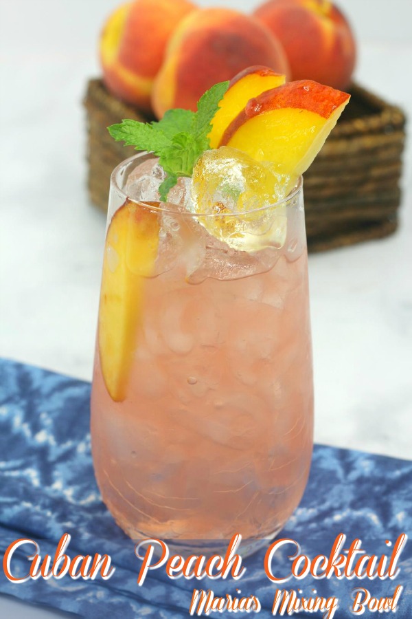 Peach Cubano Cocktail