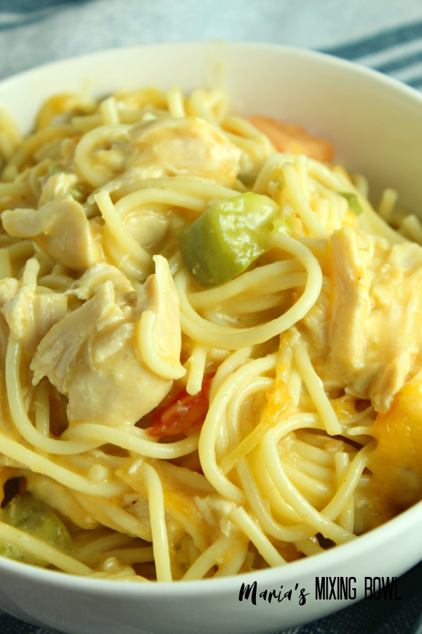 spaghetti in a white bowl 