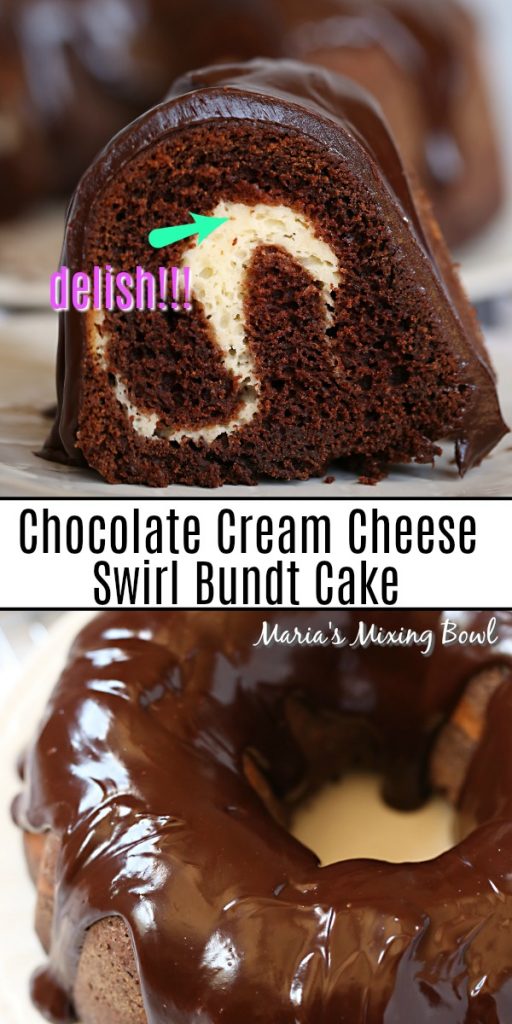 Chocolate Cream Cheese Swirl Bundt Cake