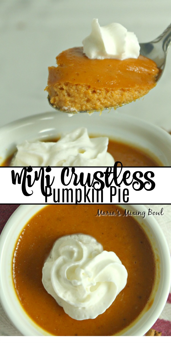 Mini Crustless Pumpkin Pie