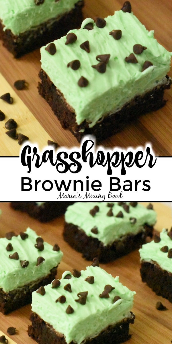 Grasshopper Brownie Bars