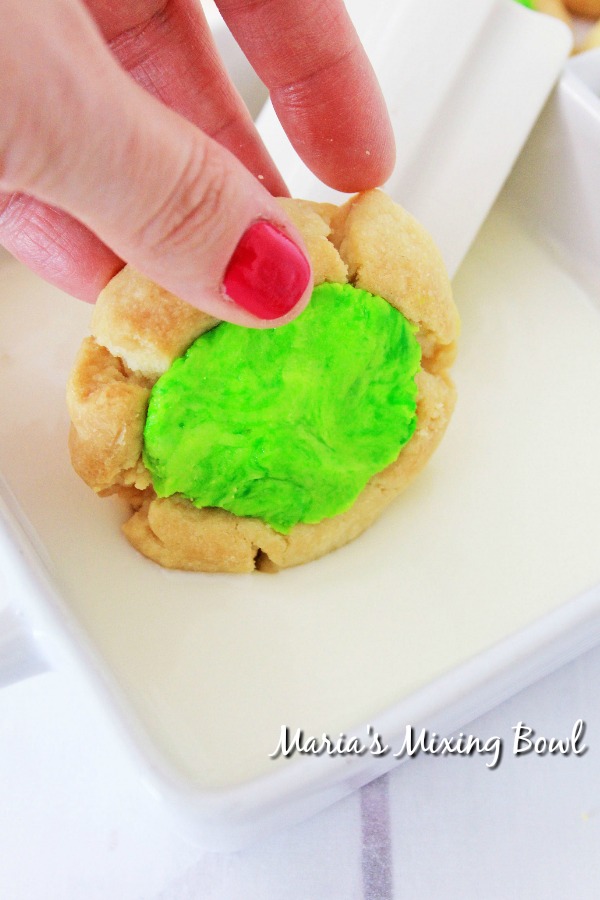 St. Patrick's Day Thumbprint Cookies