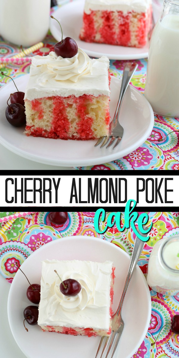 Cherry Almond Poke Cake