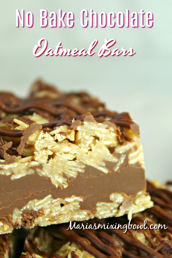 No Bake Chocolate Oatmeal Bars