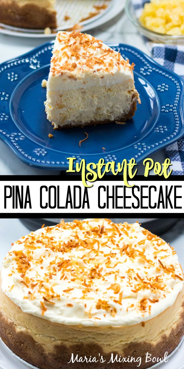 Instant Pot Pina Colada Cheesecake