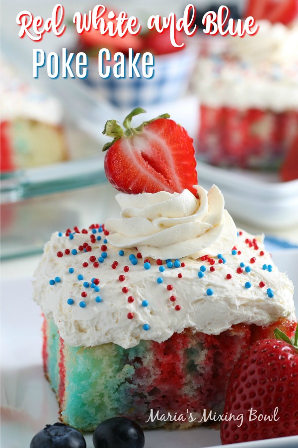 Red White and Blue Poke Cake