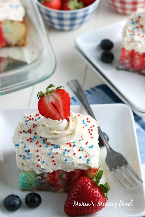 Red White and Blue Poke Cake