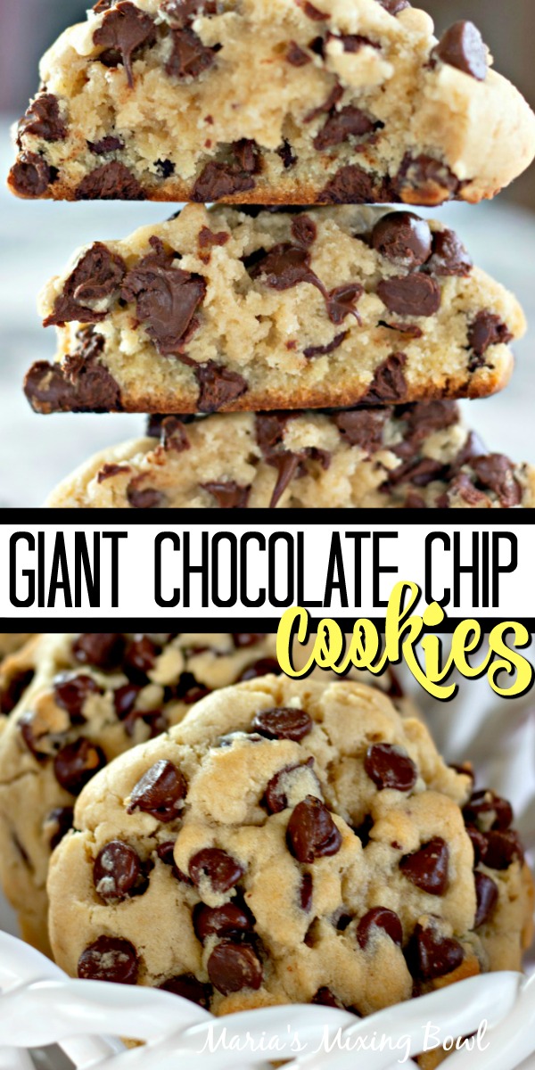 Chewy Giant Chocolate Chip Cookies