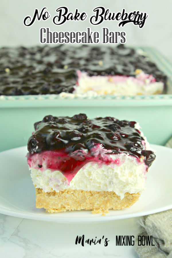 The best No Bake Blueberry Cheesecake Bars