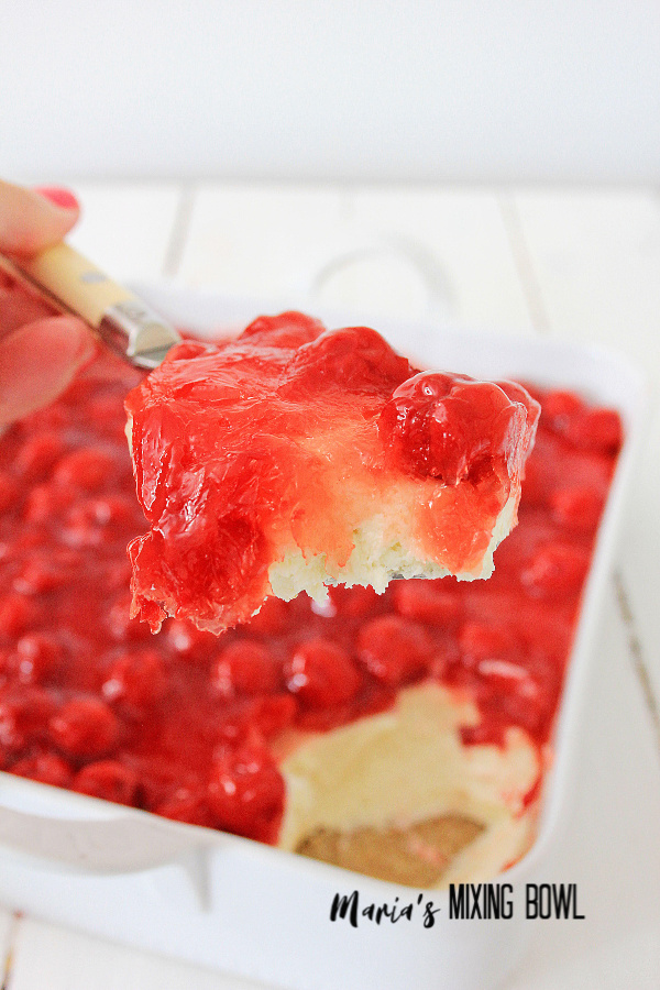 Cherry Cheesecake Icebox Dessert A big scoop of Cherry Cheesecake Icebox Dessert
