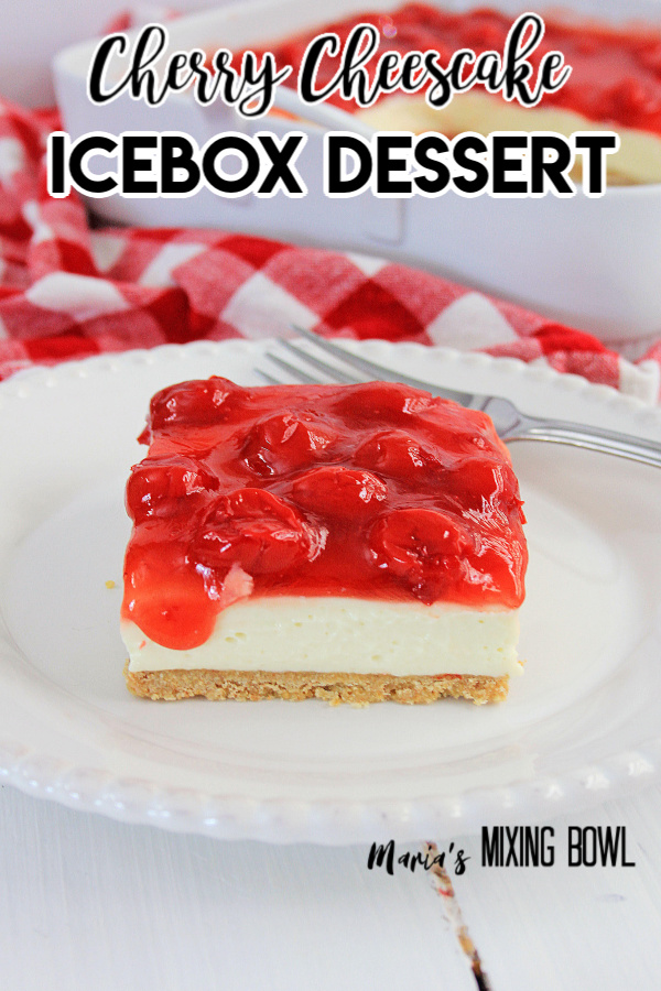 light and creamy Cherry Cheesecake Icebox Dessert