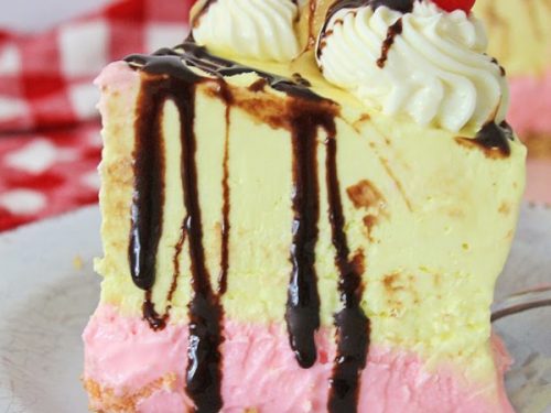 Banana Split Cheesecake - Life Love and Sugar