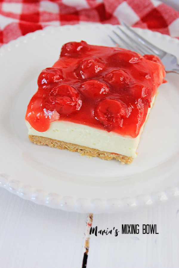 Cherry Cheesecake Icebox Dessert Sweet light and creamy Cherry Cheesecake Icebox Dessert