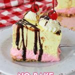No-Bake Banana Split Cheesecake