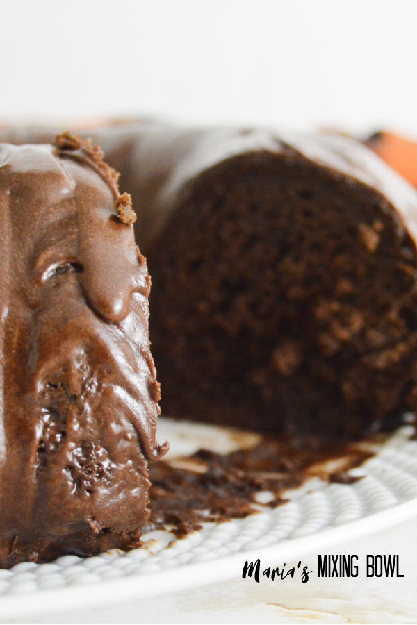 Fudgy chocolate Pumpkin Bundt Cake is delicious and so darn easy to make