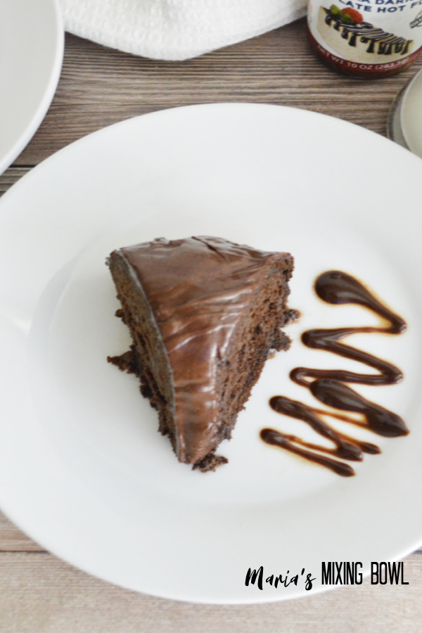 Delicious and simple chocolate pumpkin bundt cake slice