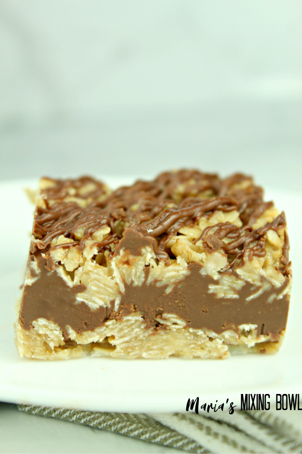 slice of chocolate oatmeal bar
