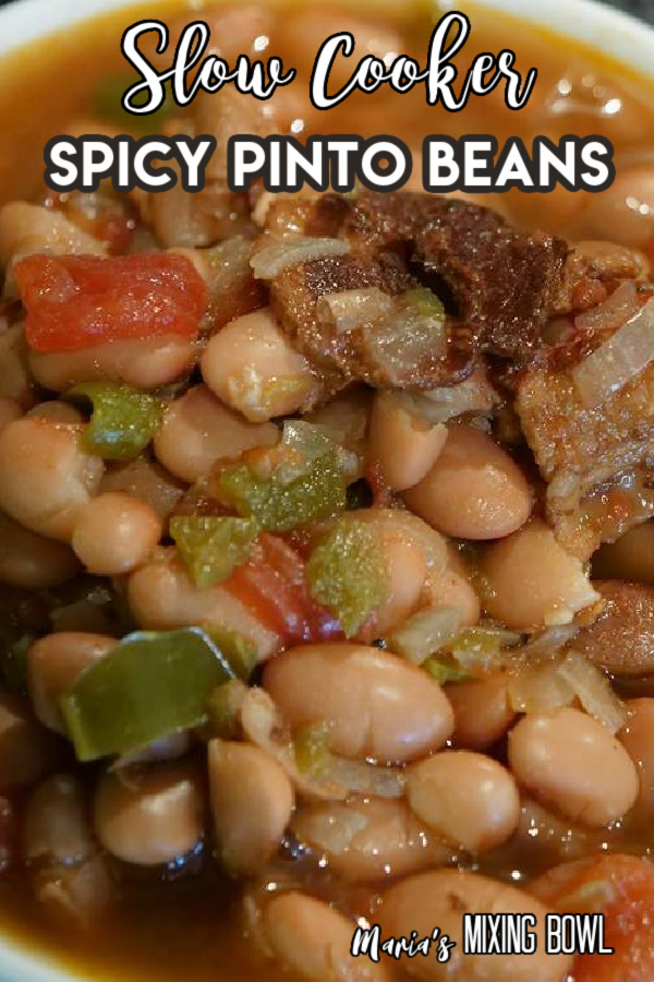Slow Cooker Spicy Pinto Beans - Maria's Mixing Bowl