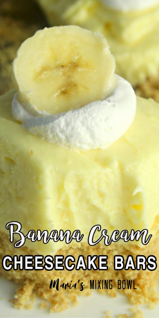 Banana Cream Cheesecake Bars