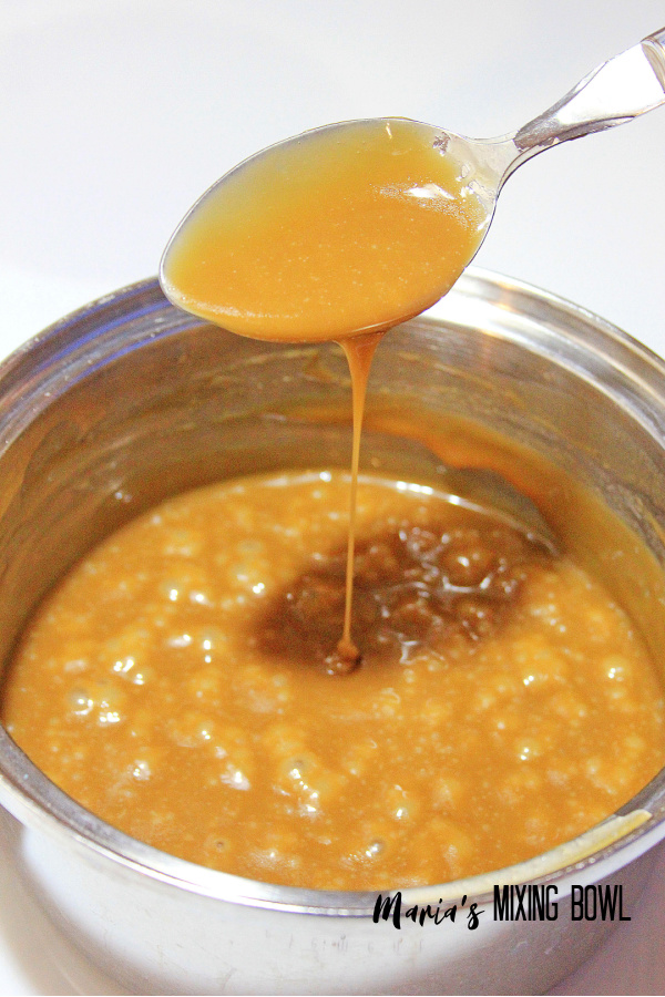 caramel sauce after cooking