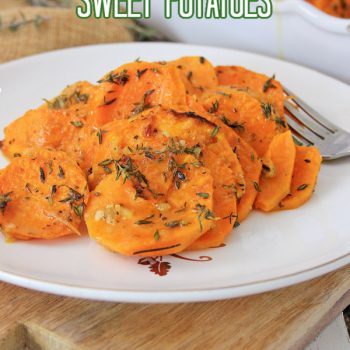 Roasted Garlic Parmesan Sweet Potatoes