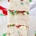 candy fudge on a white plate