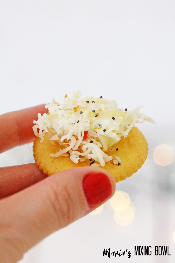 cracker with cheese spread
